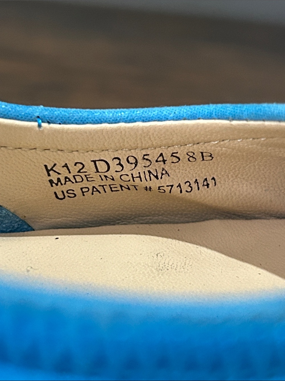 Cole Haan Nike Aut Bright Blue Suede Peep-Toe wedge size 8B - Picture 2 of 8